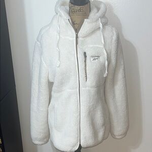 Reebok Plush White Zip-Up Jacket